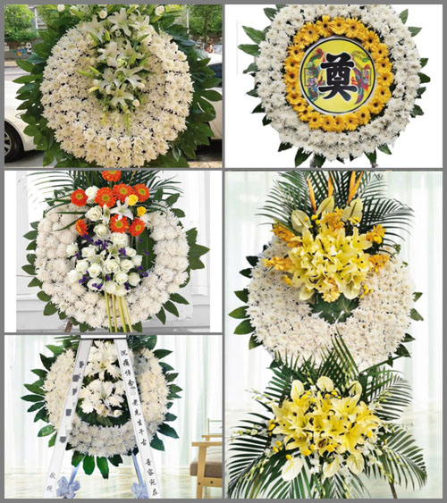山东青岛胶州市中云街道北卧龙村花圈速递